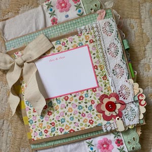 This & That Colorful Vintage Handmade Junk Journal
