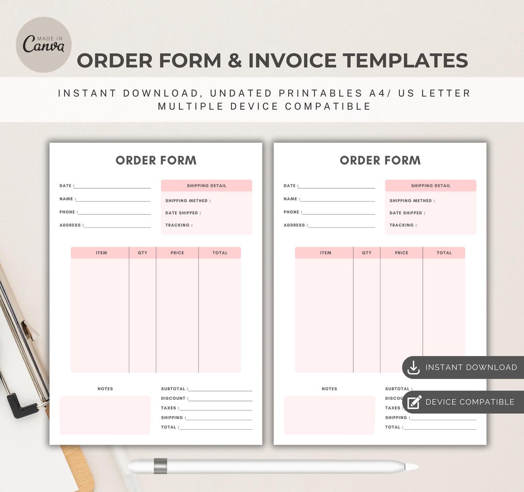 Insio Order Form Order Form and Invoice Templates, Printable Small Business Forms ...