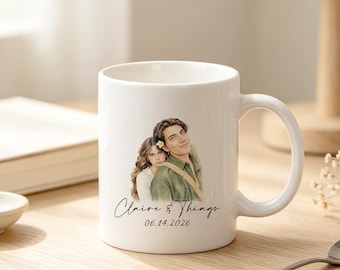 Personalised Photo Mug with Text, Custom Picture Coffee Mug Gift for Her, Printed Photo Cup, Unique Birthday Gift Idea,Gift for Him or Her