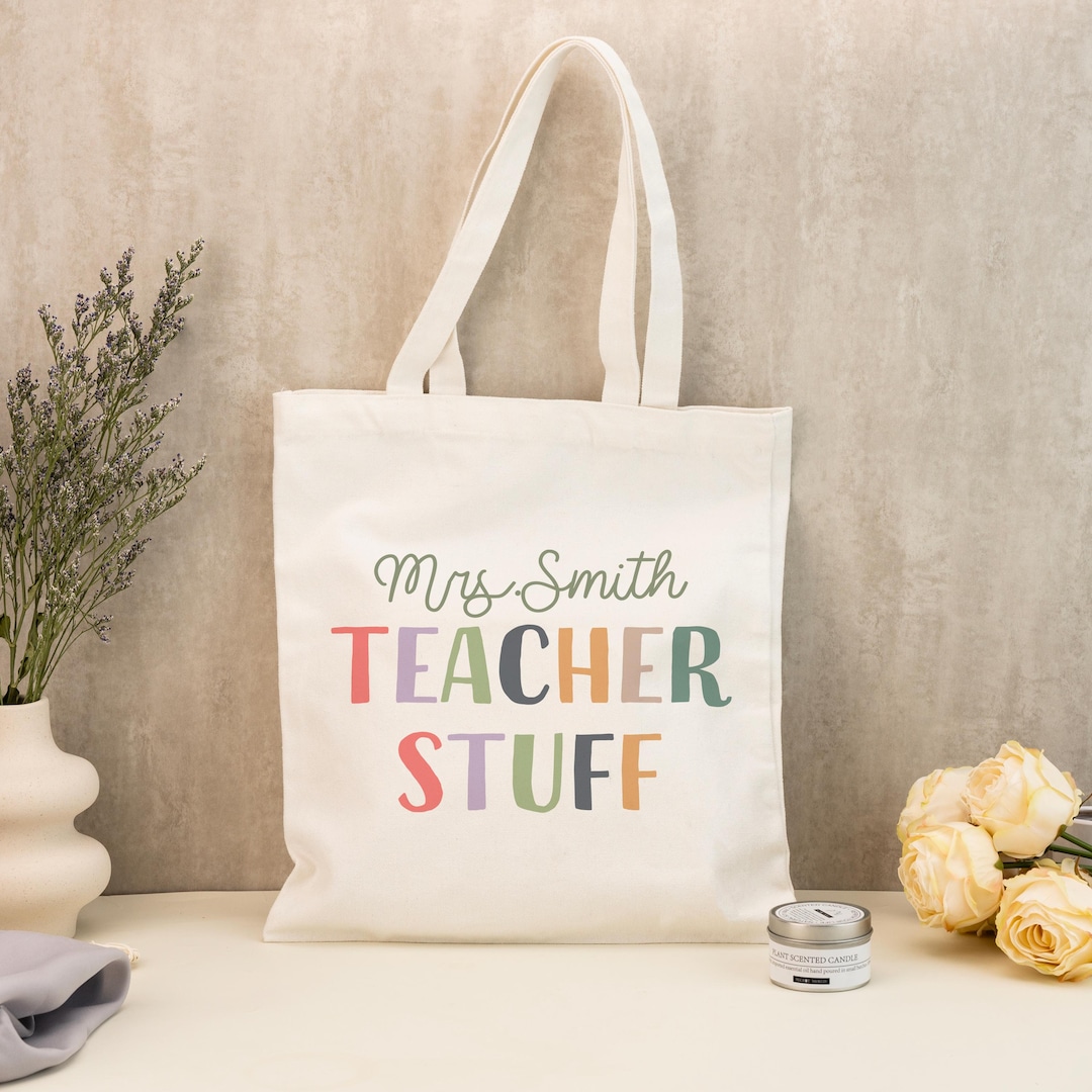 Custom Teachers Tote Bag, Teacher Stuff Bag, Teachers Gifts Bag, Gift ...