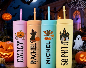 Custom Halloween Gifts Tumbler,Spooky Ghost Travel Cup,Halloween Cup,Ghost Tumbler,Halloween Gifts,Halloween Party Favors,Halloween Decor