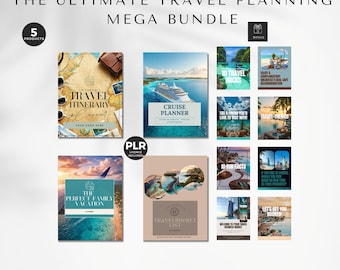 Travel Itinerary Planner, Cruise, Family Vacation, Bucket List (Digital Download)