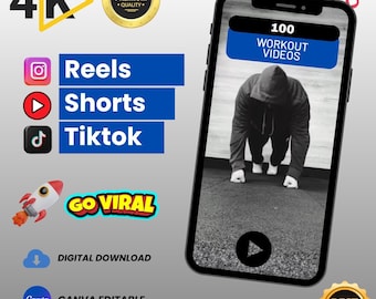 Workout Videos Bundle: HD/4K Fitness, Gym & Yoga Clips (Digital Download)