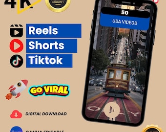 50 USA Videos – HD/4K Digital Bundle | Cities, Landscapes, Highways & American Travel Scenes