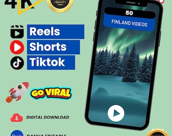 50 Finland Videos – HD/4K Digital Bundle | Northern Lights, Snow Forests, Lakes & Winter Landscapes