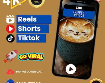 100 HD/4K Coffee Shop Videos – Latte Art, Barista Scenes (Digital Download)