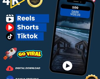 100 Dark HD/4K Videos – Moody, Cinematic Scenes (Digital Download)