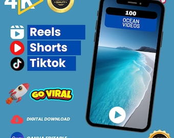 100 Ocean Videos – HD/4K Digital Bundle | Waves, Beaches, Underwater & Relaxing Nature Scenes