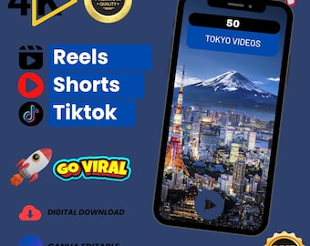 50 Tokyo HD/4K Videos – Japan Cityscapes, Urban Scenes (Digital Download)