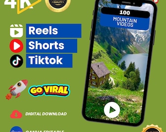 100 Mountain Videos – HD/4K Digital Bundle | Nature, Snow, Peaks & Cinematic Travel Scenes