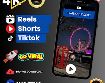 50 England Videos – HD/4K Digital Bundle | London, Countryside, Castles & Classic City Scenes