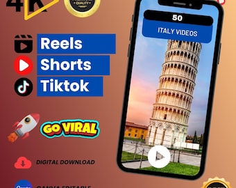 50 vídeos de viajes por Italia: Roma, Venecia, Costa Amalfitana (Descarga digital)