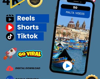 50 Malta Videos – HD/4K Digital Bundle | Beaches, Valletta Streets, Islands & Mediterranean Travel Scenes