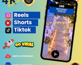 Wedding Video Clips Bundle: Romantic Ceremony Content (Digital Download)