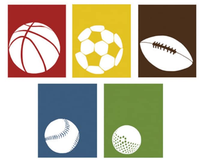 Wall Decor Sports Set of 3 Mix and Match 8 X 10 Art Prints Etsy