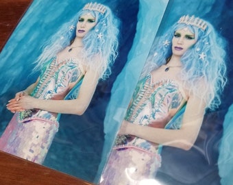 Holographic Mermaid Art Print Home Decor Mermaids Wall Art Fantasy Fashion Lgbt Magical 4 X 6 inch Photo