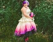 Ombre Wedding Dress Fairy Costume High Low Dress Masquerade Gown Unique Wedding Dress Ombre Fairytale Gown Custom to Order