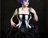 Beetle Juice Wedding Dress Alternative Tim Burton Inspired Handmade Halloween Gown- Mardi Gras Spooky -Custom to your size