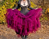 Bridal Steampunk Tulle Skirt in Intense Colors Petticoat Fairytale- Petite to Plus size - Custom to order - XS - 5XL