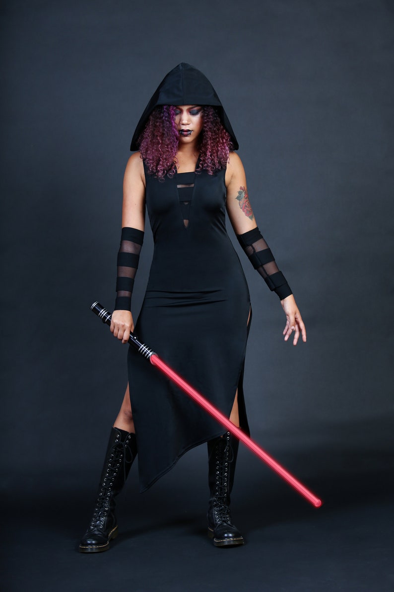 Femme Sith Costume Star wars Cosplay Sexy Adulte Halloween Costume Sorcière Robe À Capuche SEULEMENT Personnalisé à Petite à Plus Taille image 1