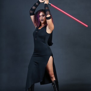 Femme Sith Costume Star wars Cosplay Sexy Adulte Halloween Costume Sorcière Robe À Capuche SEULEMENT Personnalisé à Petite à Plus Taille image 3
