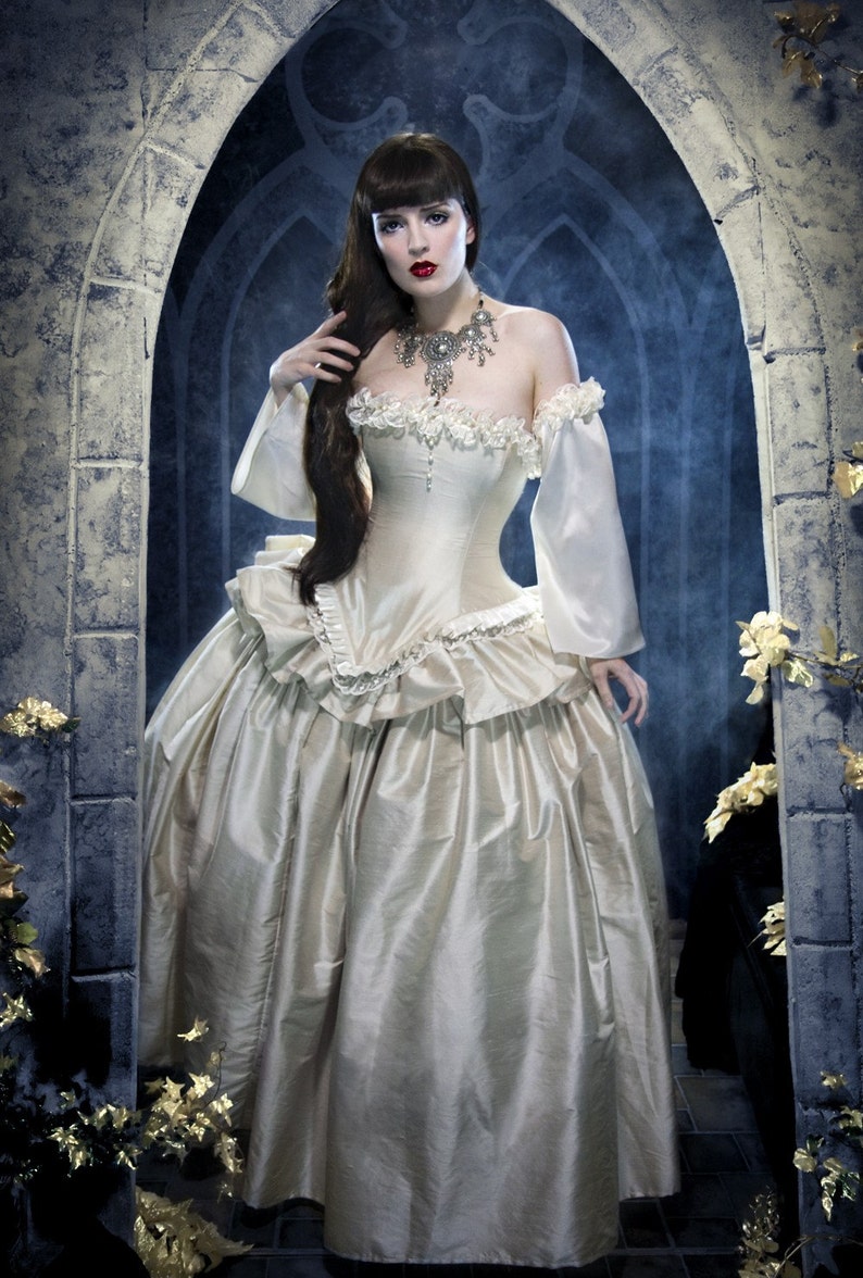 Cinderella Ballgown Wedding Dress Fantasy Unique Alternative Bridal Gown Masquerade Costume Renaissance Custom Order Petite to Plus Size image 2