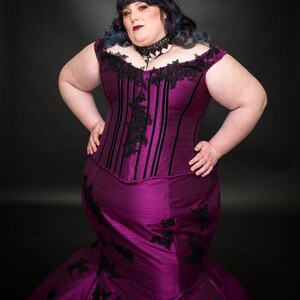 Vavoom Gothic Wedding Dress Victorian Steampunk Costume Mermaid Skirt (12 Month Make Time) CUSTOM to order image 4