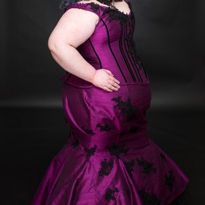 Vavoom Gothic Wedding Dress Victorian Steampunk Costume Mermaid Skirt (12 Month Make Time) CUSTOM to order image 6