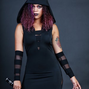 Femme Sith Costume Star wars Cosplay Sexy Adulte Halloween Costume Sorcière Robe À Capuche SEULEMENT Personnalisé à Petite à Plus Taille image 4