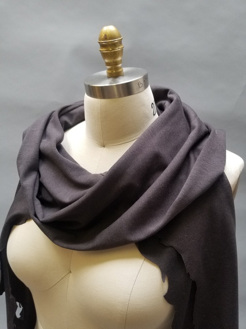 Distressed Cyberpunk Hooded Scarf Urban Streetwear Grey Cowl Hood Menswear Unisex Cybergoth Dark Punk Hooded Scarf Custom to Order