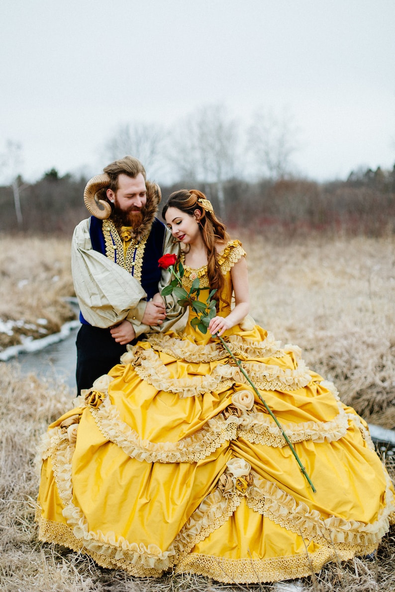 Beauty and the Beast Wedding Dress Couture Belle Dress Corset Faitytale Gown Disney Wedding Belle Gown Custom Petite to Plus image 8