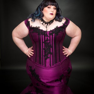 Vavoom Gothic Wedding Dress Victorian Steampunk Costume Mermaid Skirt (12 Month Make Time) CUSTOM to order image 9