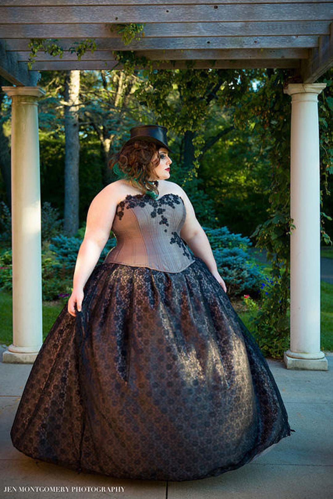 Gothic Wedding Dress Lace Overlay Corset Ballgown Alternative - Etsy