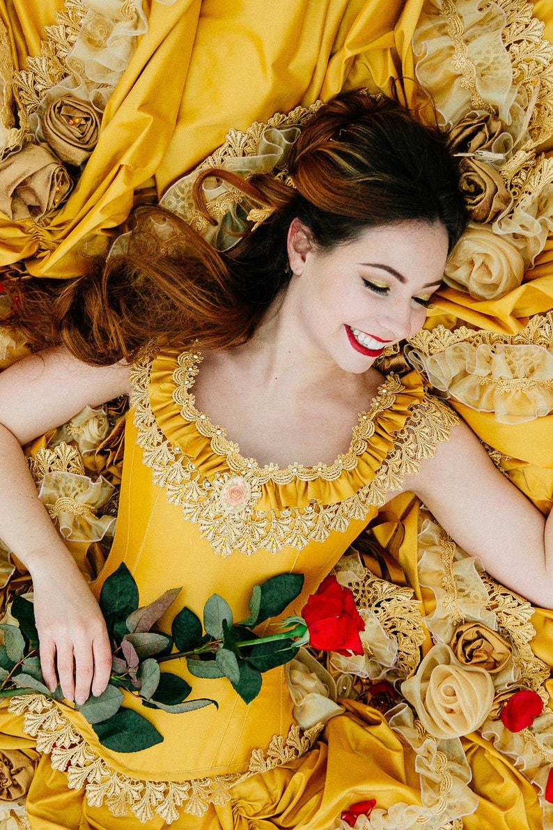 Beauty and the Beast Wedding Dress Couture Belle Dress Corset - Etsy