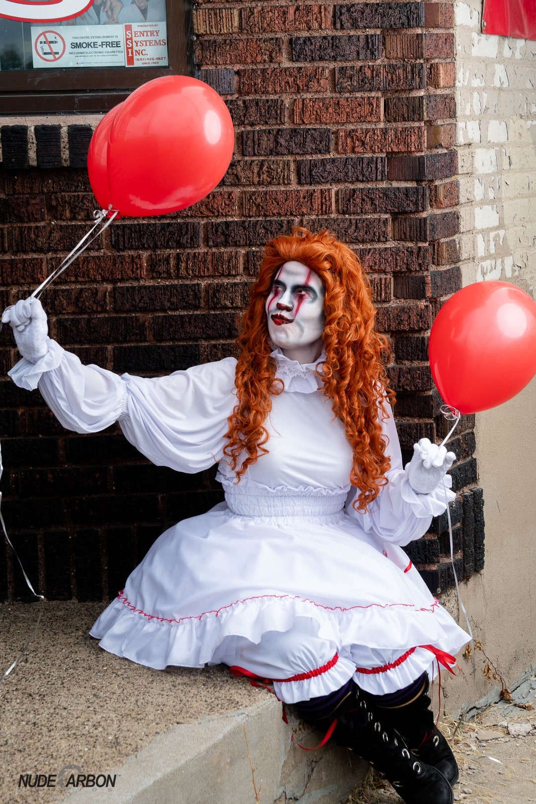 Creepy Clown Halloween Costume Pennywise IT Freak Show Horror Dress
