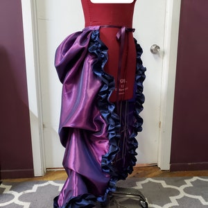 Steampunk Bustle with Ruffle Detachable Burlesque Mardi Gras Half Skirt Victorian Costume Petite to Plus size Custom to Order ONE Size image 4