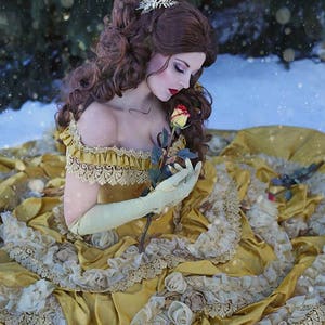 Beauty and the Beast Wedding Dress Couture Belle Dress Corset Faitytale Gown Disney Wedding Belle Gown Custom Petite to Plus image 2