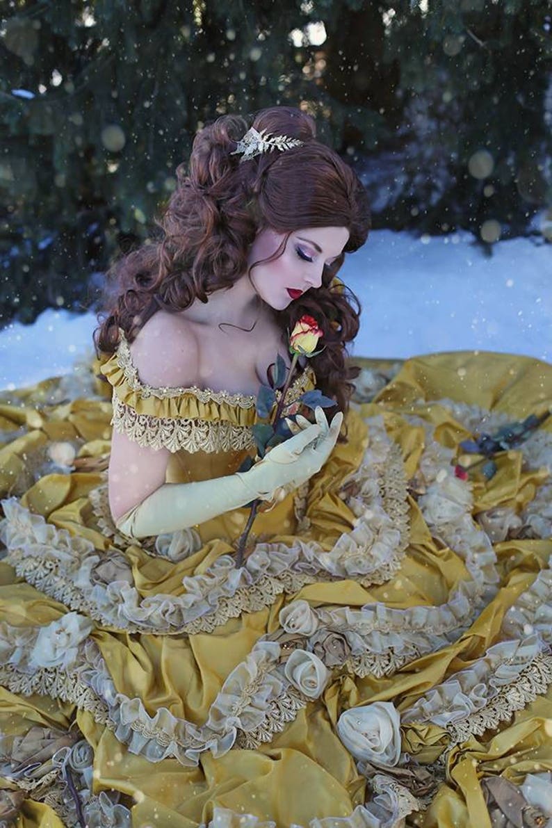 Beauty and the Beast Wedding Dress Couture Belle Dress Corset Faitytale Gown Disney Wedding Belle Gown Custom Petite to Plus image 2