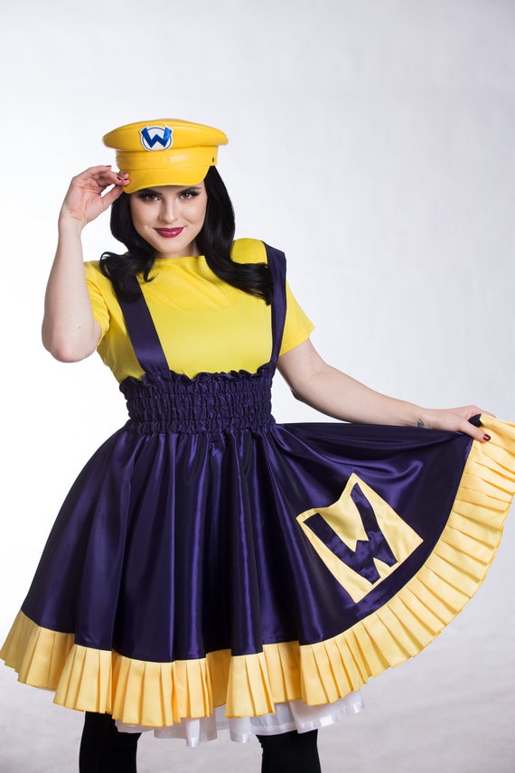 Mario Cosplay Dress Woman/'s Costume Geek Super Mario Brothers Video Game Custom to Order Petite to Plus Size