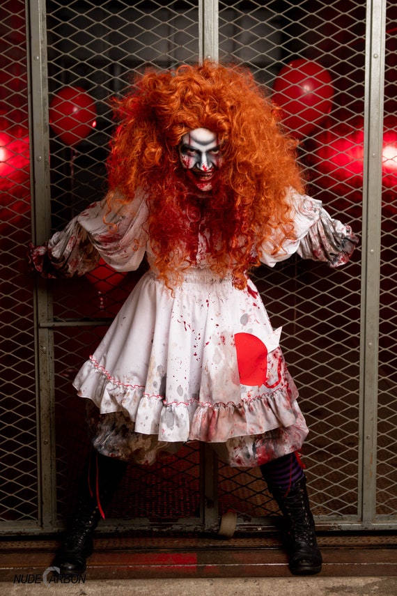 Traje de Halloween payaso afligido GuroLolita Pennywise IT - Etsy España Traje de Halloween payaso afligido GuroLolita Pennywise IT - Etsy España