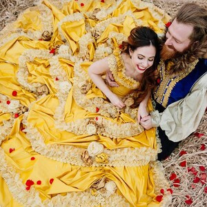 Beauty and the Beast Wedding Dress Couture Belle Dress Corset Faitytale Gown Disney Wedding Belle Gown Custom Petite to Plus image 3