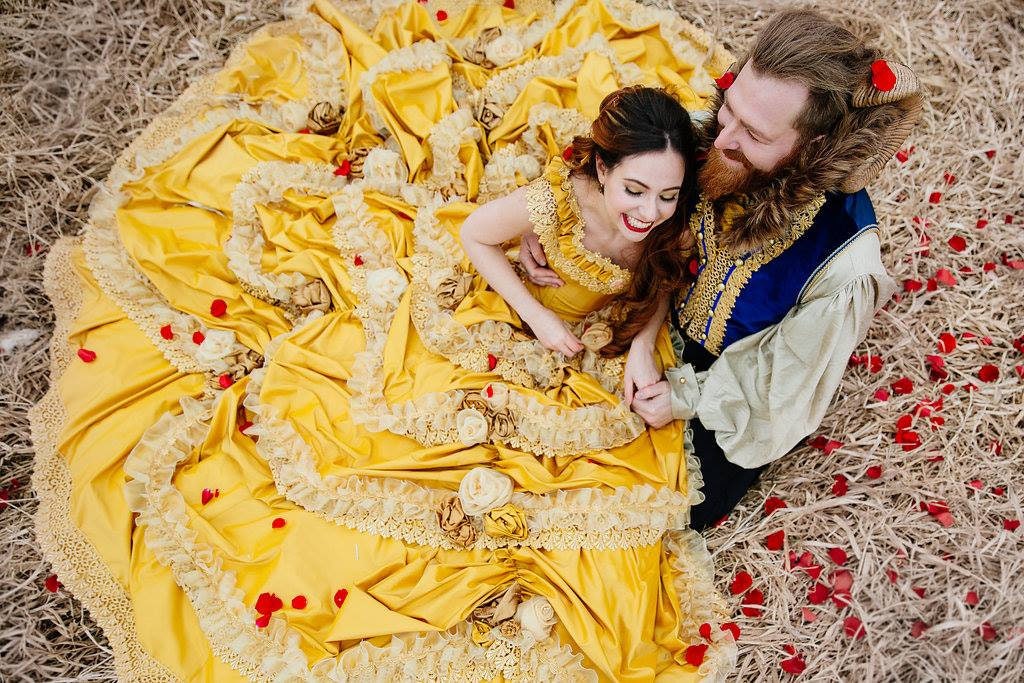 beauty and the beast wedding dress