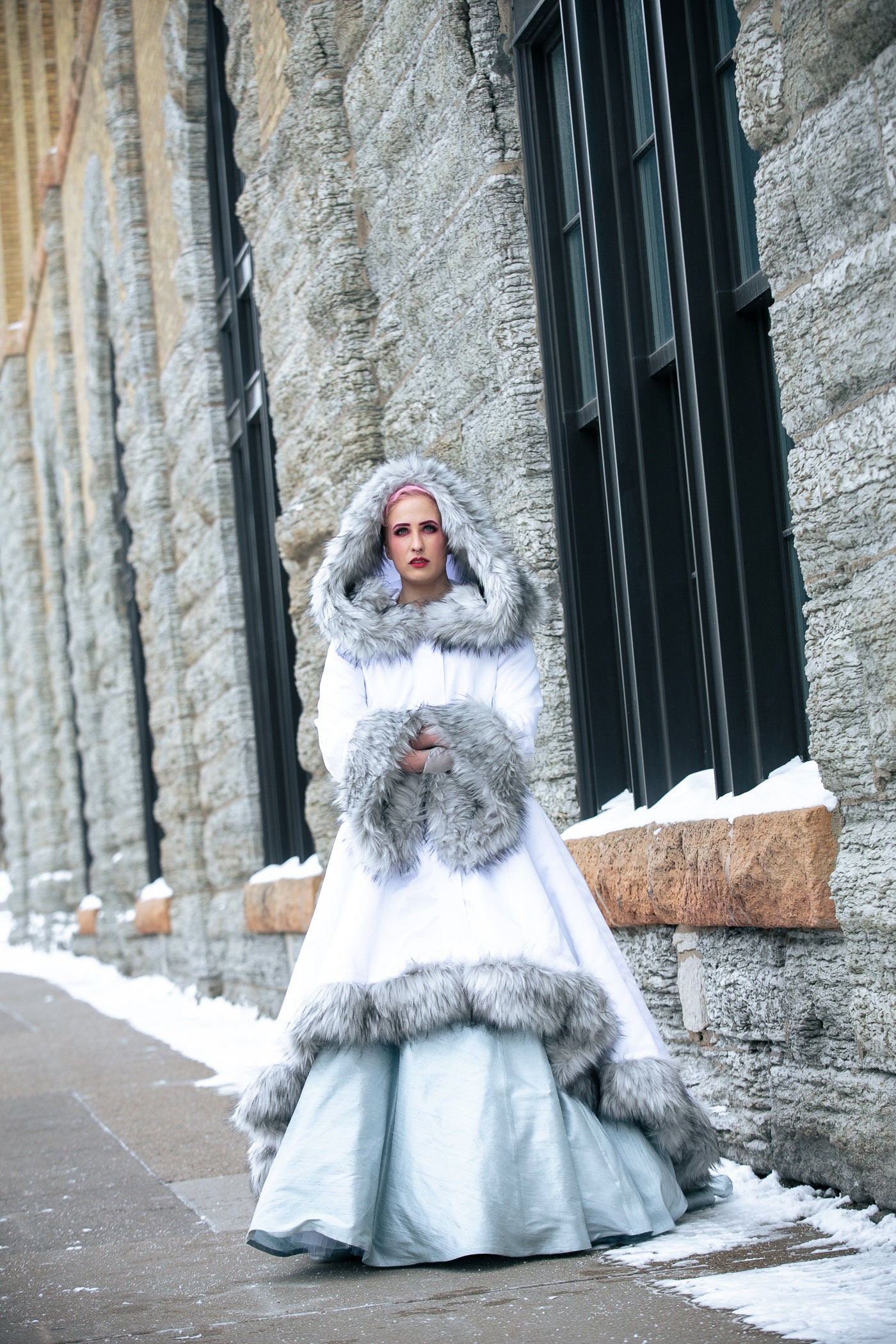 winter wedding dress with fur Weddings