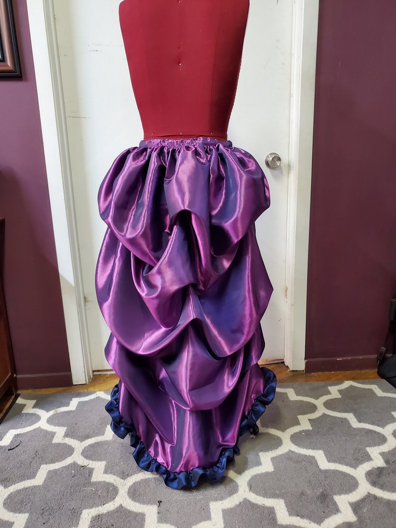 Steampunk Bustle with Ruffle Detachable Burlesque Mardi Gras Half Skirt Victorian Costume Petite to Plus size Custom to Order ONE Size imagem 3