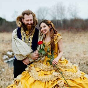Beauty and the Beast Wedding Dress Couture Belle Dress Corset Faitytale Gown Disney Wedding Belle Gown Custom Petite to Plus image 9