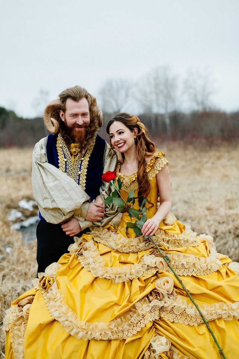 Beauty and the Beast Wedding Dress Couture Belle Dress Corset Faitytale Gown Disney Wedding Belle Gown Custom Petite to Plus image 9