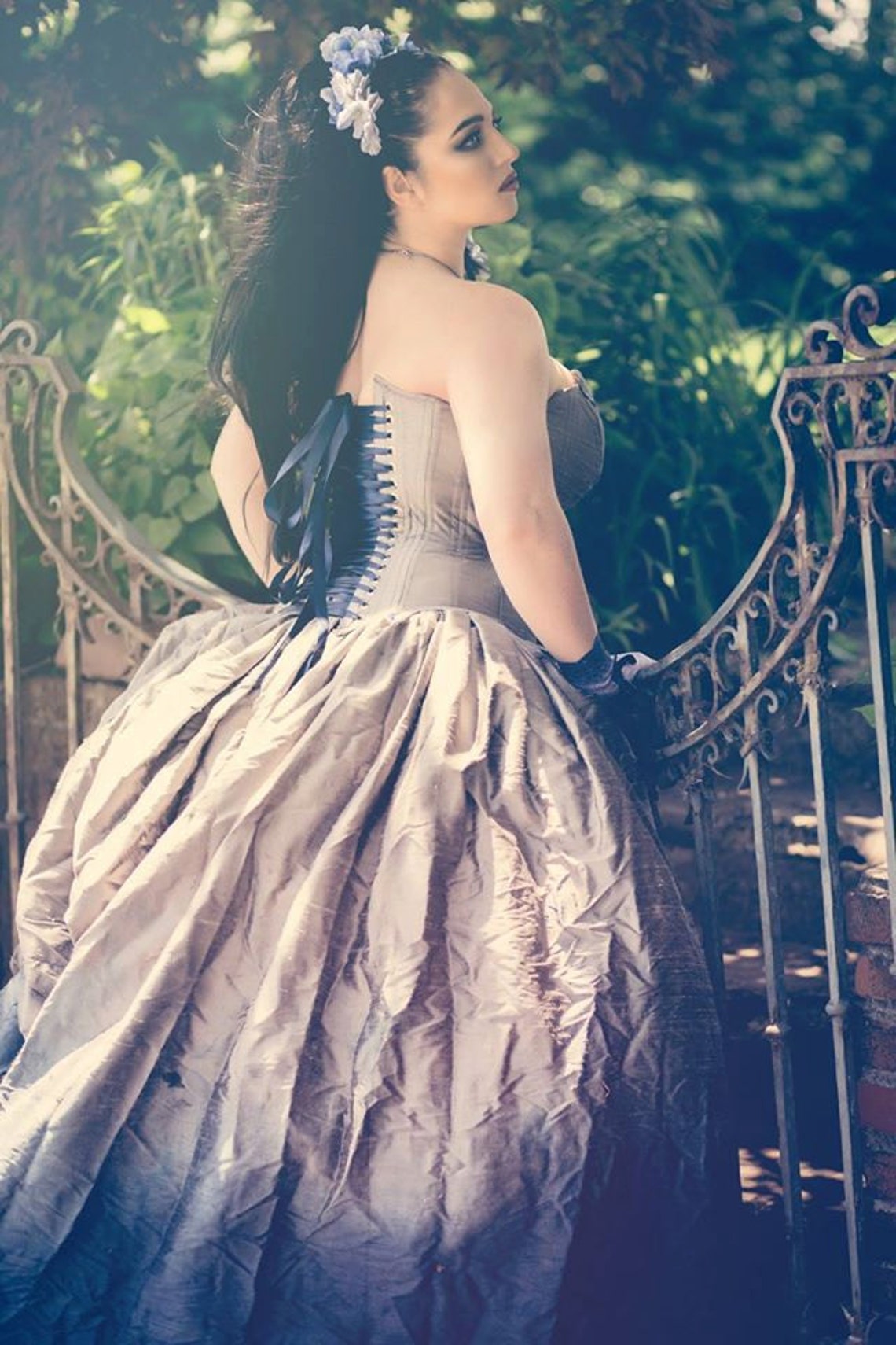 Gothic Wedding Dress Ombre Fairy Gown Steampunk Fairytale Goth Etsy