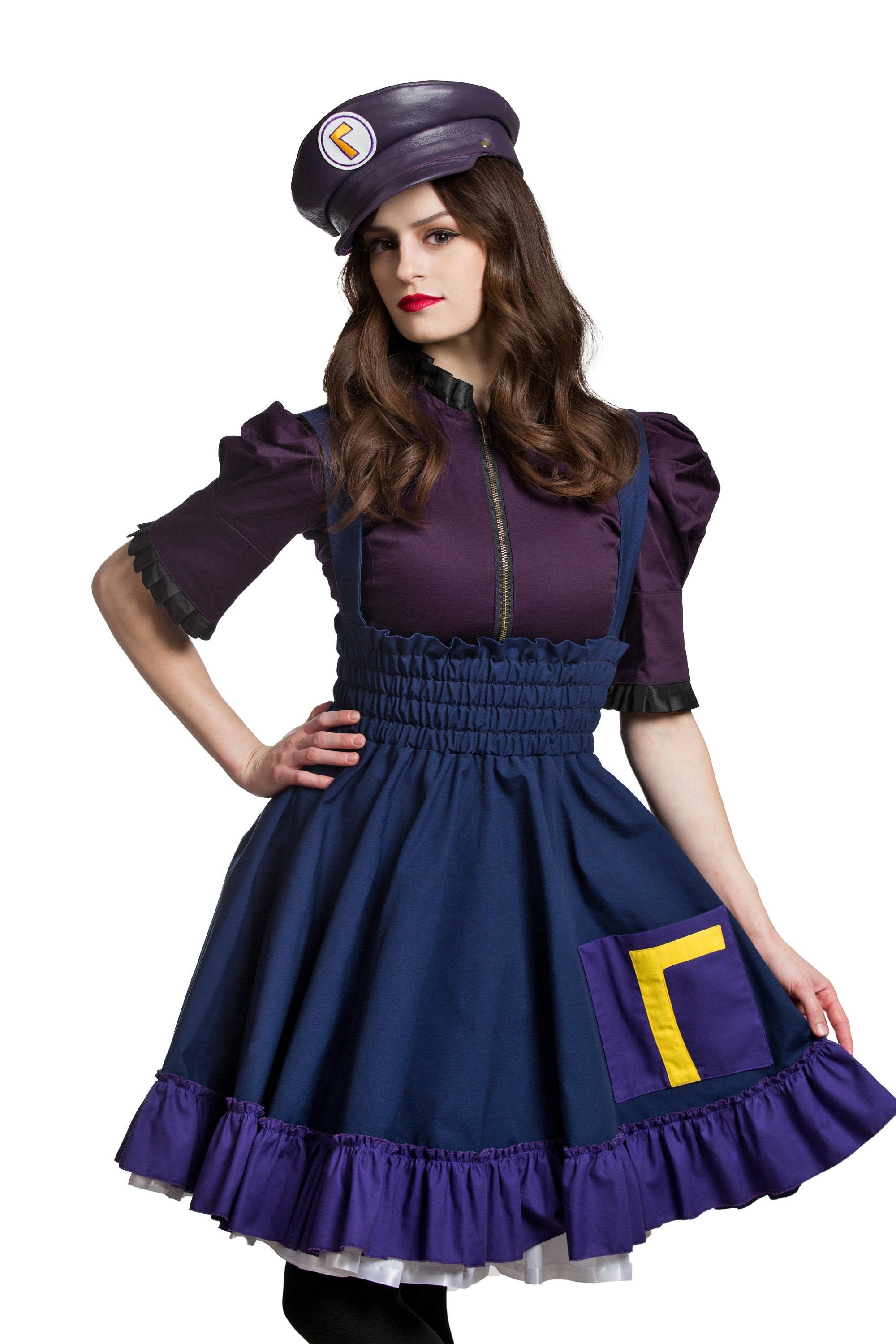 Waluigi Cosplay Dress Woman's Costume 