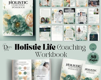 Holistic Coaching Workbook Coaching template Canva Ebook Templates Coaching Course Template Lead Magnet Course Creator Template Mindfulness