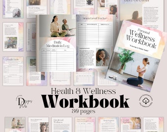 Wellness Canva Template Health And Wellness Workbook Mental Health Wellness Workbook Template Health Ebook Template Wellness Ebook Template